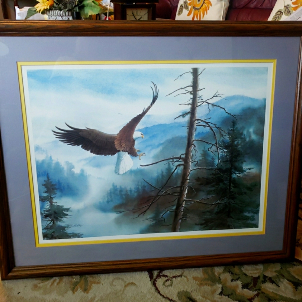 Jim Gray Blessed with Freedom, Watercolor Lithograph, S/N